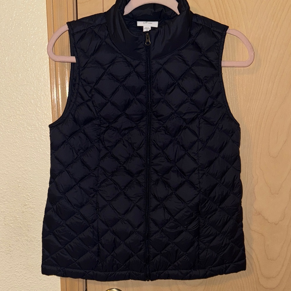 J. Jill Navy Quilted Vest